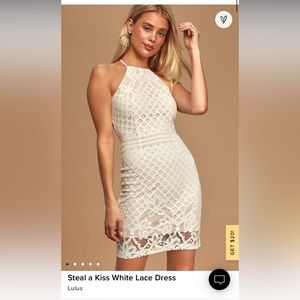Lulu’s Steal A Kiss White Lace Dress